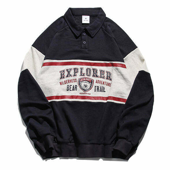 90's Explorer Sweatshirt - Vintage Y2K Grunge Fashion for Trendy Fall Outfits