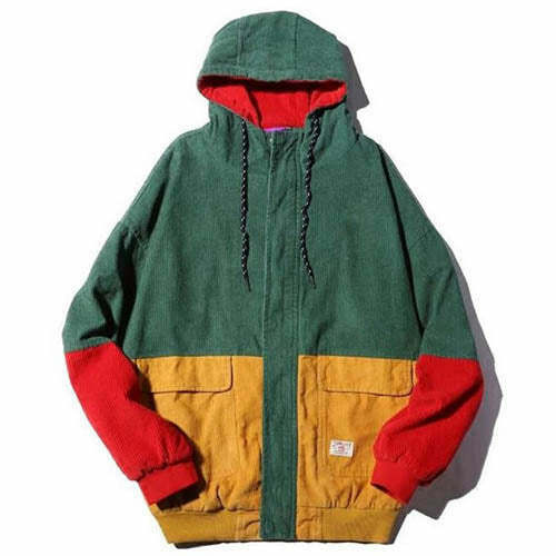 90s Kids Corduroy Hooded Jacket - Y2K Retro Fashion for Trendy Outfits & Concerts