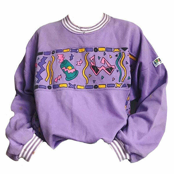 90's Kids Lavender Sweatshirt - Iconic Y2K Fashion for a Trendy Vintage Look