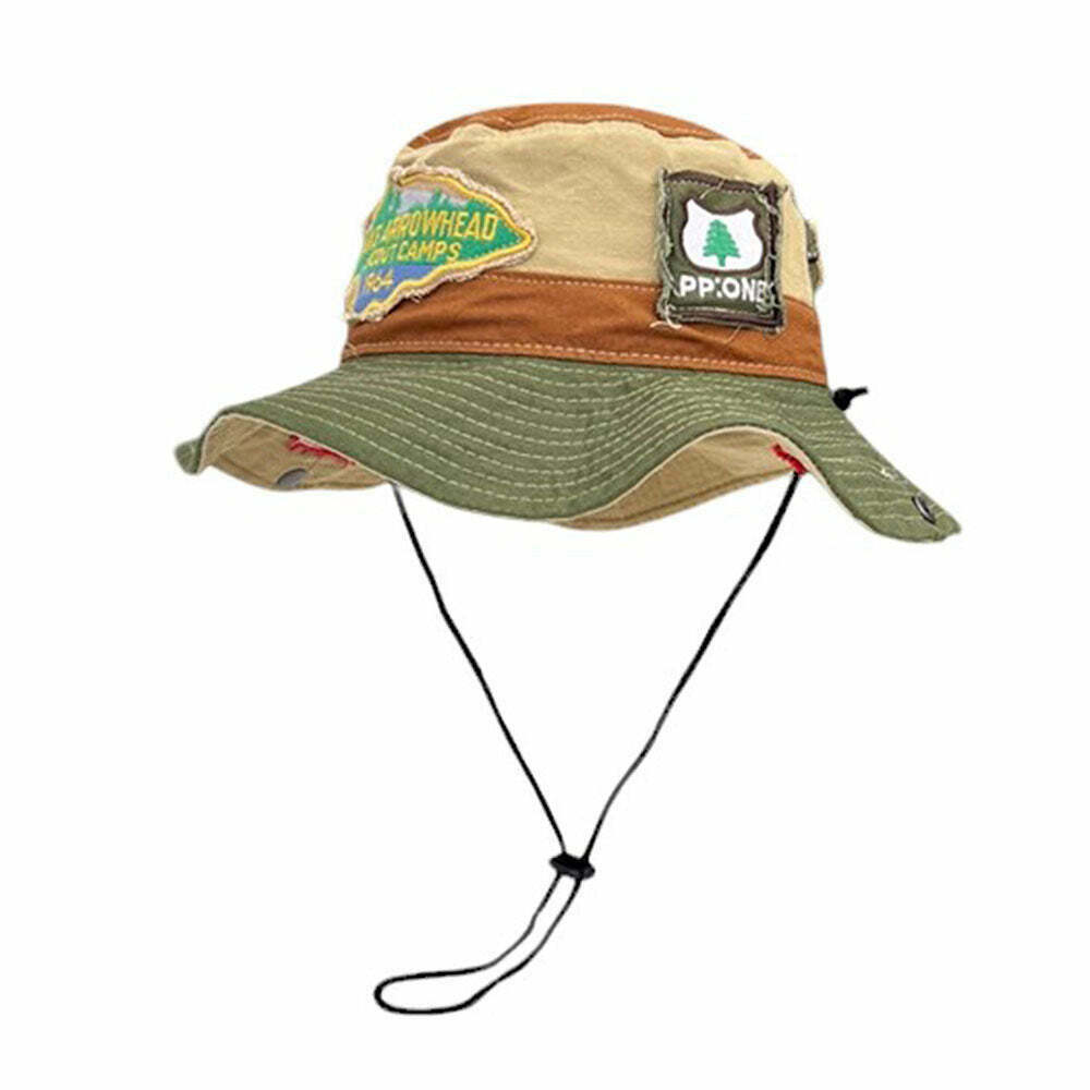 Camp Explorer Cap - Trendy Y2K Explorer Cap for Stylish Outfits and Cyber Fashion