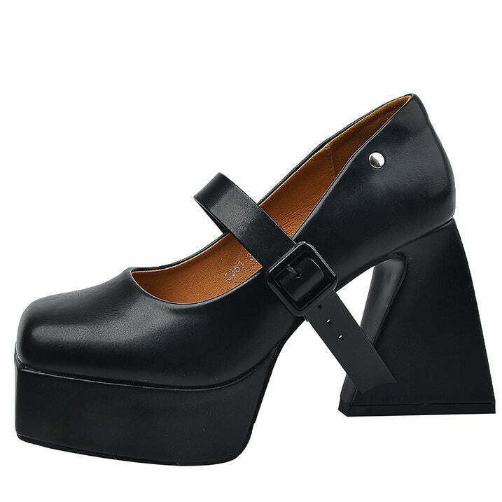 Campus Queen Platform Mary Janes - Y2K Grunge Style Footwear for Trendy Outfits