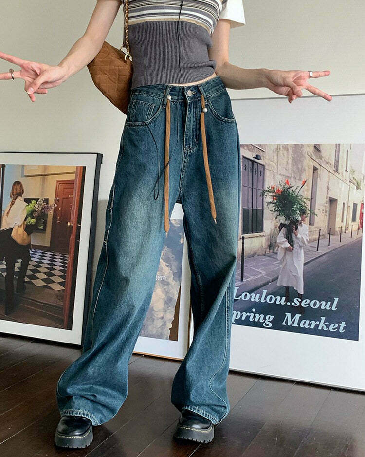 Casual Friday Comfy Jeans for Men - Embrace Y2K Grunge Fashion in 2024 Style