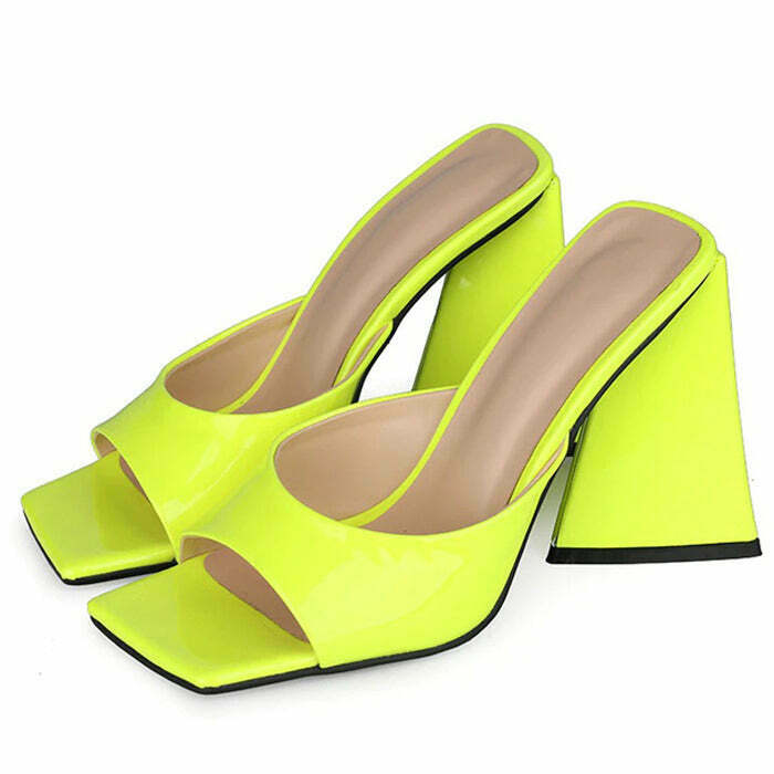 Charlotte Neon Heels: Elevate Your Y2K Fashion with Vibrant Style for Curvy Outfits