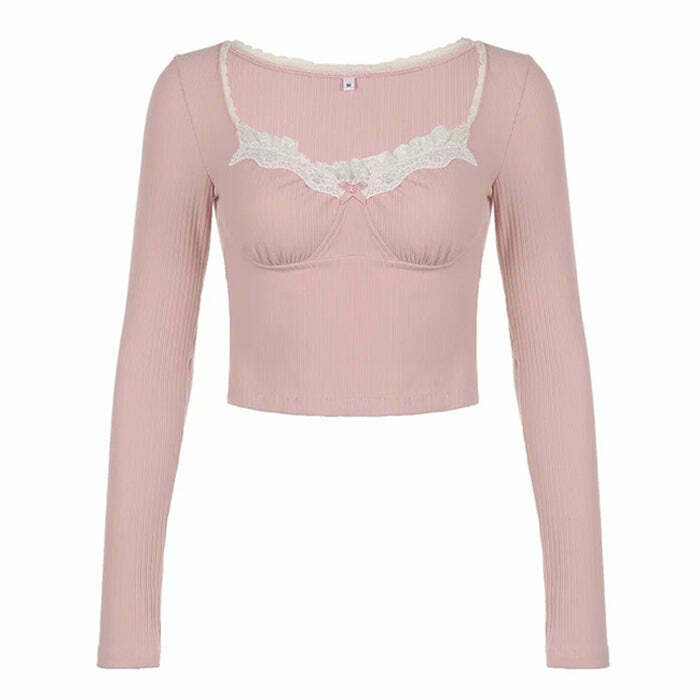 Chic Baby Lace Pink Top - Trendy Y2K Style for Kids' Fashion and 2000s Outfits