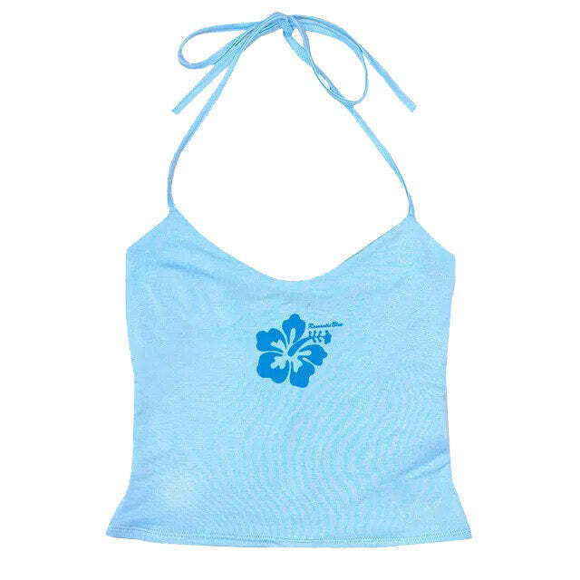 Coconut Girl Aesthetic Halter Top - Y2K Style Boho Fashion for Trendy Warm Outfits