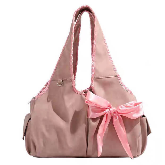 Coquette Aesthetic Bow Shoulder Bag - Y2K Style Accessory for Retro Fashion Lovers