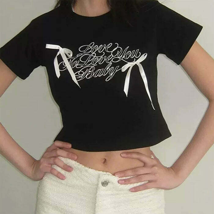 Coquette Bows Crop Top - Y2K Style Fashion for Trendy Outfits and Grunge Looks