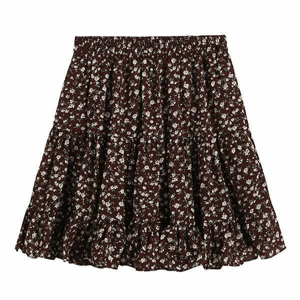 Cottage Calling Floral Skirt - Y2K Rock Fashion for Retro Futurism & Stylish Outfits