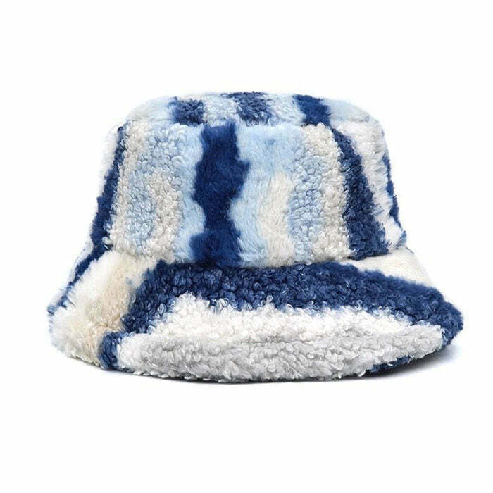 Cozy Days Fuzzy Bucket Hat - Y2K Style Accessory for Retro Grunge Outfits and Fashion