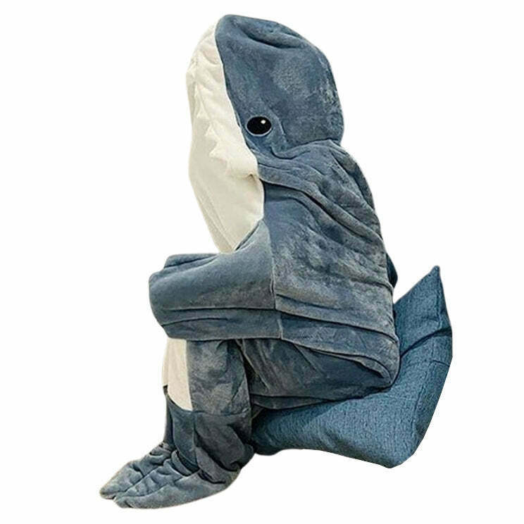 Cozy Shark Blanket for Y2K Style Lovers - Perfect for Nostalgic Fashion Enthusiasts