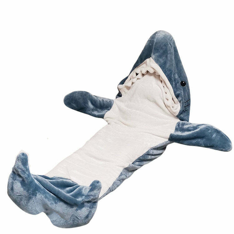 Cozy Shark Blanket for Y2K Style Lovers - Perfect for Nostalgic Fashion Enthusiasts