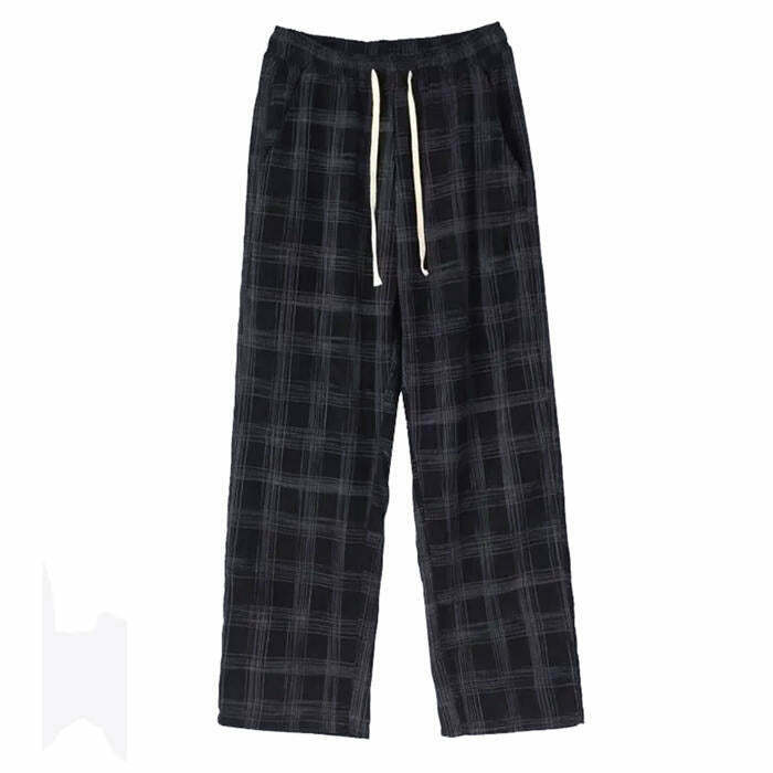 Cozy Up Navy Plaid Pants - Y2K Style for Spring Outfits & Grunge Fashion Lovers