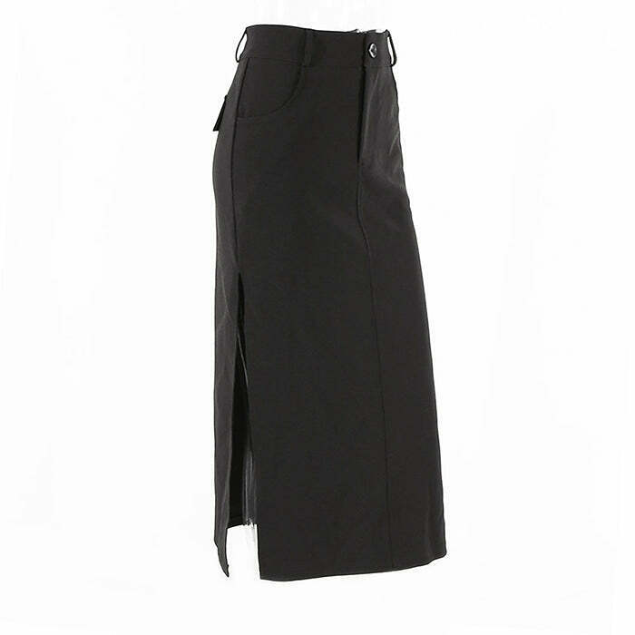 Dark Grunge Aesthetic Long Skirt for Y2K Fashion - 90s Style Grunge Skirt for Men