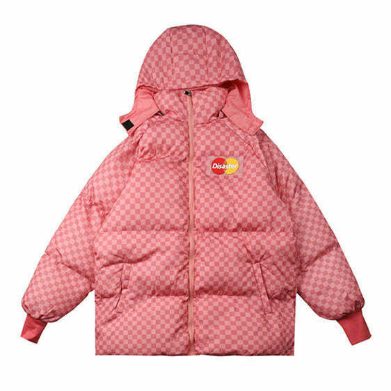 Disaster Padded Coat - Y2K Aesthetic Outerwear for Skater Style and Trendy Outfits