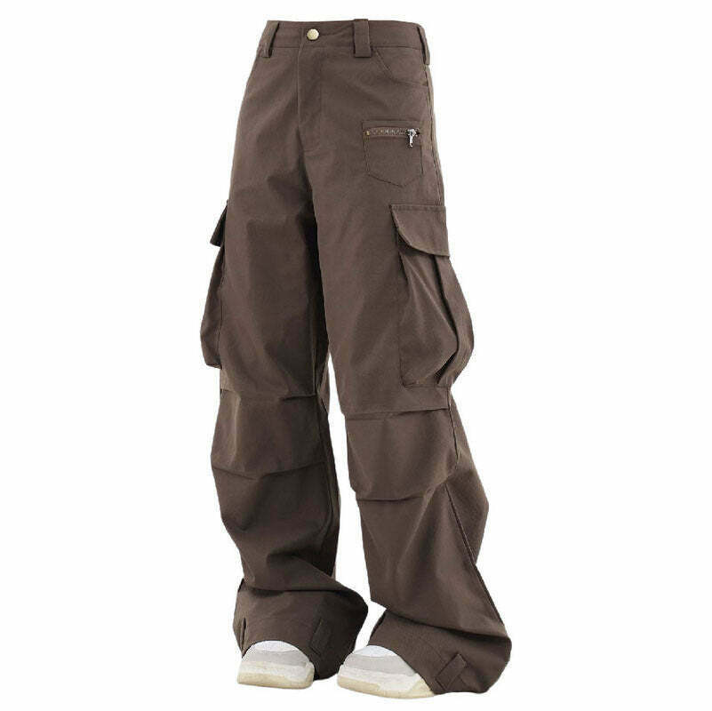 Downtown Girl Brown Cargo Pants - Trendy Y2K Style for Grunge and Casual Outfits