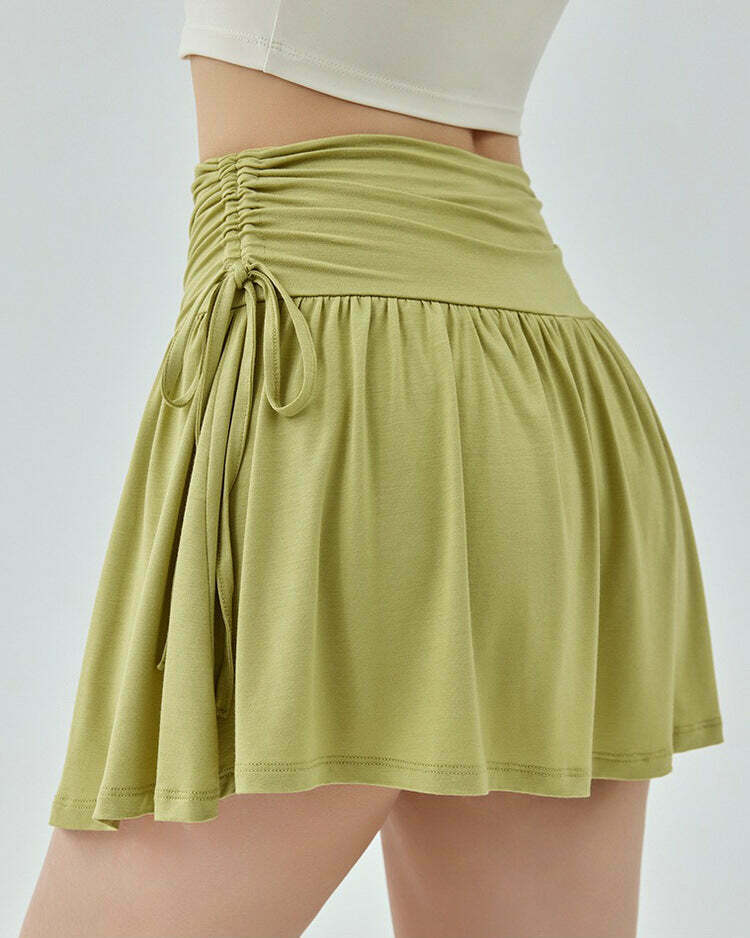 Elegant French Sun Tennis Skirt in Forest Green - Y2K Fashion Must-Have for Stylish Outfits