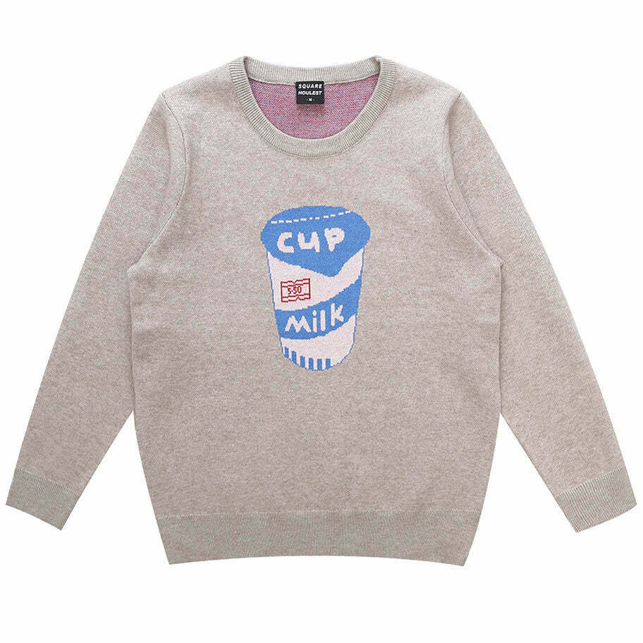 Expensive Milk Jumper - Luxury Knitwear for Y2K Fashion Lovers and Grunge Aficionados