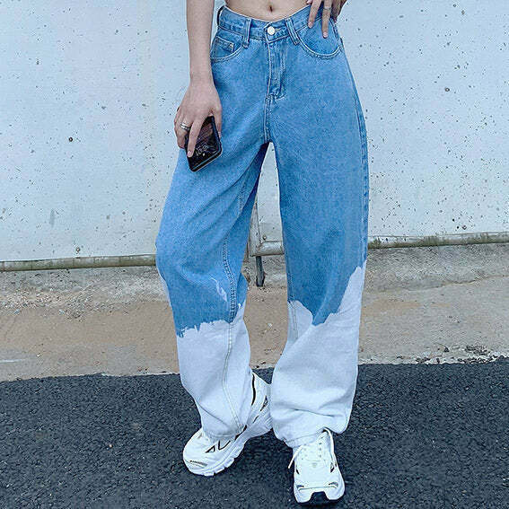 Fade Away Jeans: Trendy Y2K Grunge Outfit for Men and Women - Vintage 90s Fashion Style