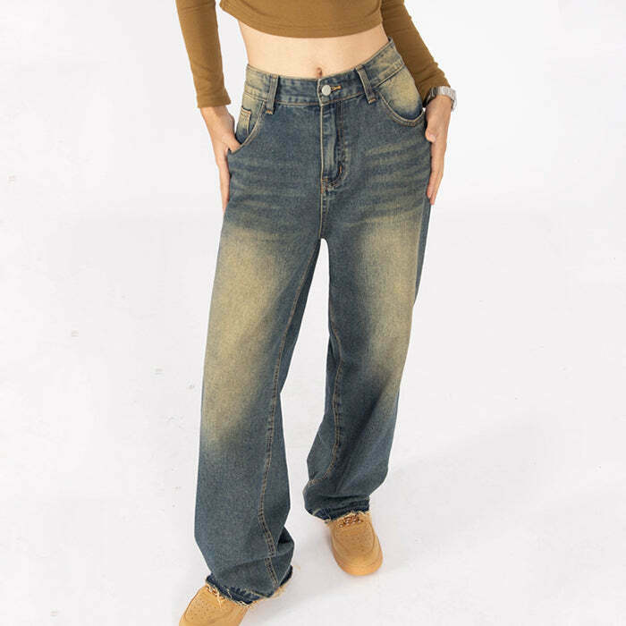 Fairy Grunge Baggy Jeans for Y2K Fashion - Trendy Grunge Style for Girls & Boys