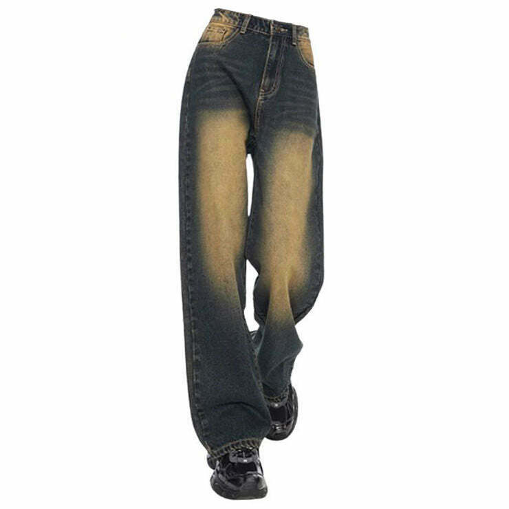 Fairy Grunge Jeans - Y2K Casual Fashion with Gothic Style for Trendy Outfits