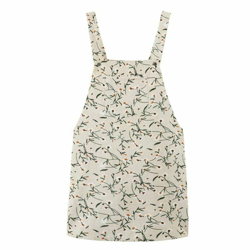 Floral Dungaree Dress - Trendy Baggy Y2K Fashion for Stylish Street Style Outfits