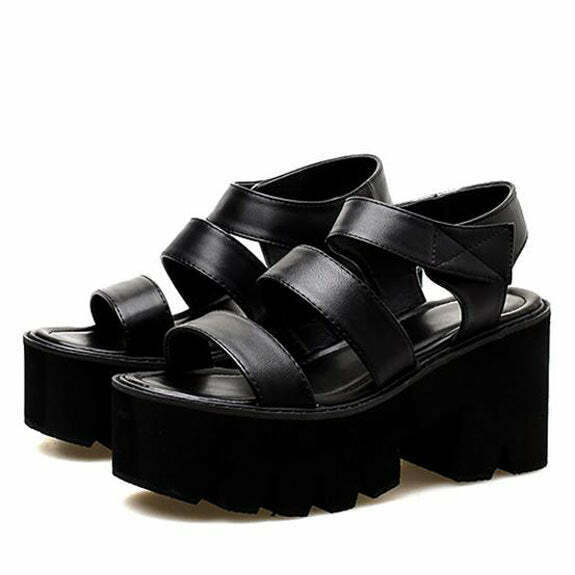 Freiburg Sandals: Embrace Y2K Fashion with Cyber Grunge and Goth Style Footwear