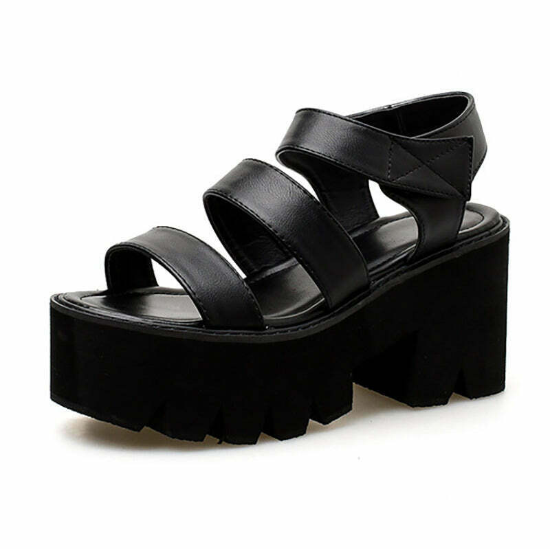 Freiburg Sandals: Embrace Y2K Fashion with Cyber Grunge and Goth Style Footwear