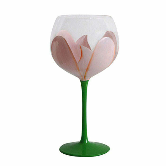 French Aesthetic Flower Glass - Y2K Grunge Style for Modern Fashion Enthusiasts