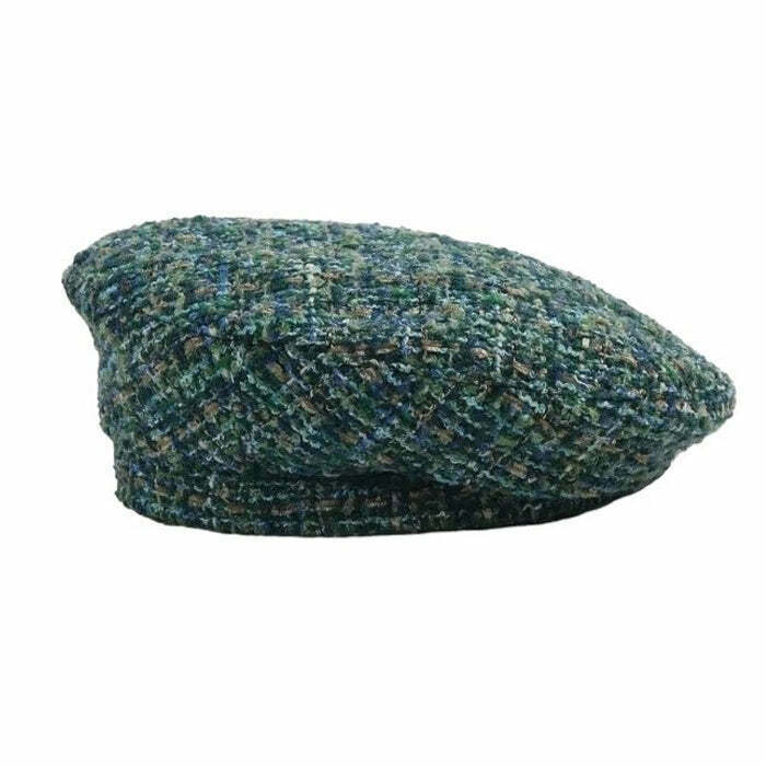 French Girl Aesthetic Tweed Beret - Y2K Fashion Must-Have for Trendy Outfits