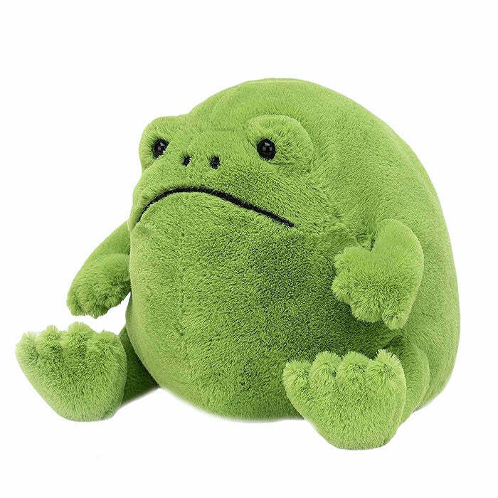 Goblincore Aesthetic Sad Frog Toy - Retro Y2K Fashion & Grunge Style Collectible