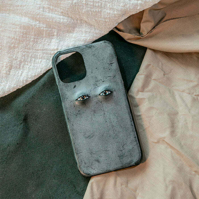 Grunge Aesthetic Eyes iPhone Case - Y2K Fashion Inspired Design for Trendy Style Lovers