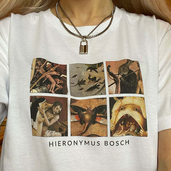 Hieronymus Bosch T-Shirt for Trendy Y2K Style - Perfect for Spring Outfits and Fashion