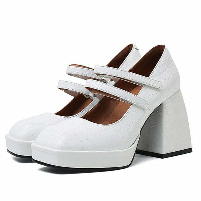 High School Crush Heels: Elevate Your Y2K Style with Retro Grunge and Emo Fashion