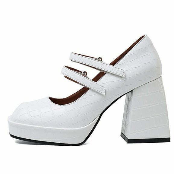 High School Crush Heels: Elevate Your Y2K Style with Retro Grunge and Emo Fashion