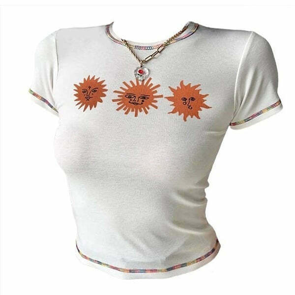 Le Soleil Aesthetic T-Shirt - Y2K Style for Girls & Guys, Trendy Grunge Fashion Top