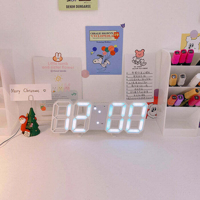 LED Nordic Digital Alarm Clock - Stylish Y2K-Inspired Design for Modern Home Decor