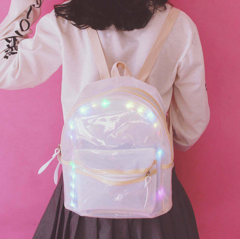 Light Show Backpack - Trendy Y2K Fashion for Concerts and Everyday Style