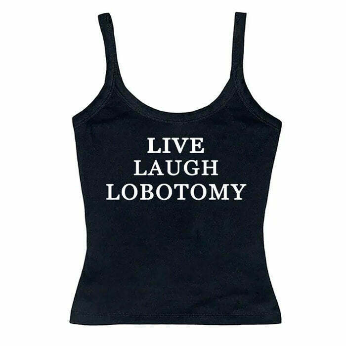 Live Laugh Skinny Tank - Trendy Y2K Fashion Essential for Stylish Outfits in 2024