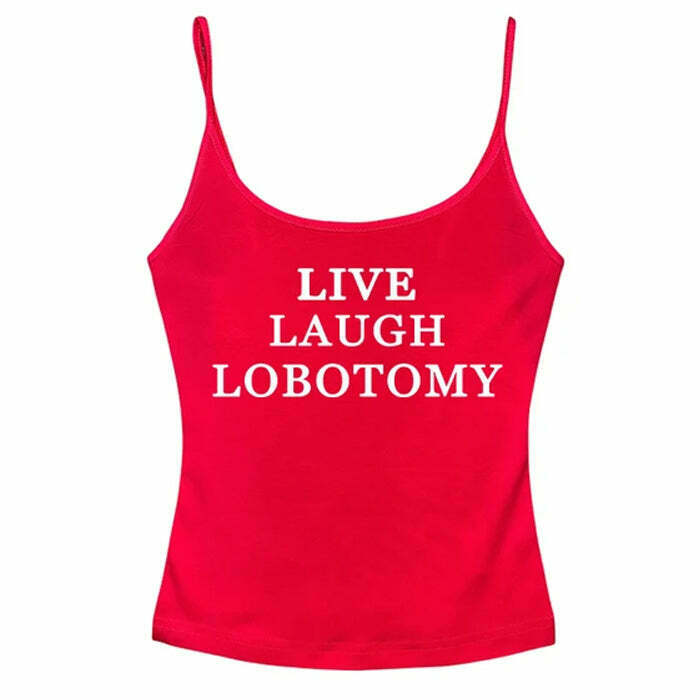 Live Laugh Skinny Tank - Trendy Y2K Fashion Essential for Stylish Outfits in 2024