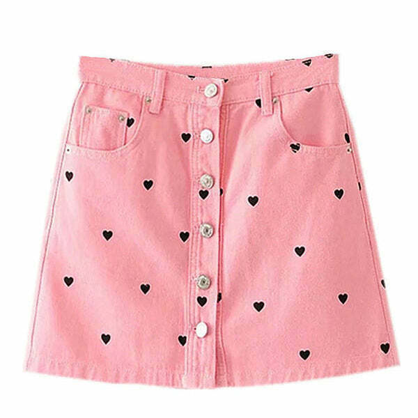 Love Bites Skirt: Trendy Y2K Fashion for Cute Grunge Looks and Pink Outfits in 2024