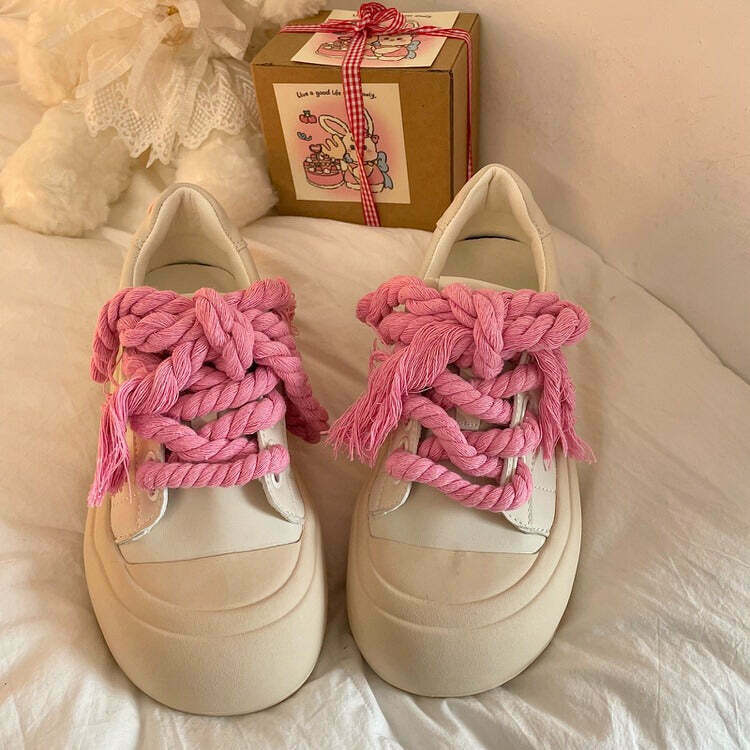 Love Bloom Chunky Sneakers for Y2K Style: Trendy Footwear for Kids' Fashion Outfits