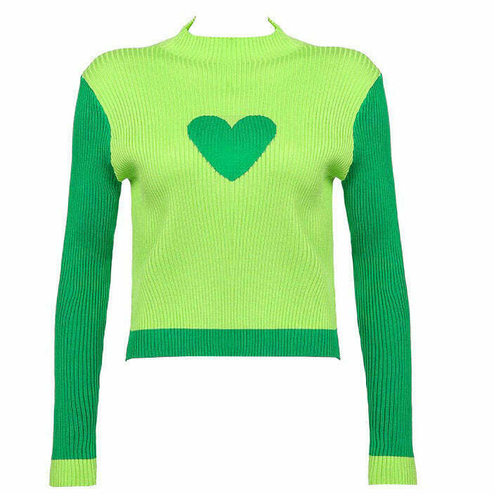 Love Me Tender Knit Top - Retro Y2K Fashion for Grunge and Tomboy Styles