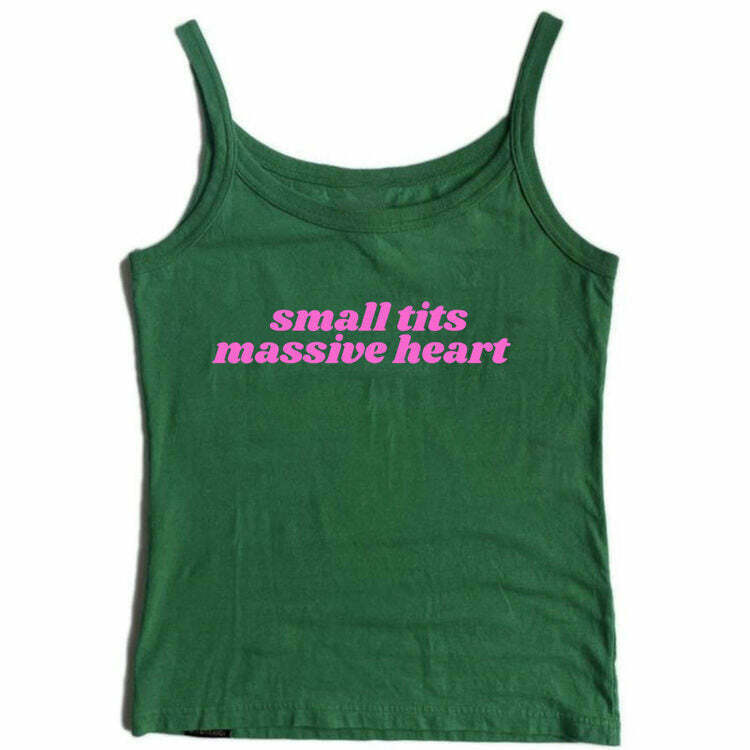 Massive Heart Tank Top - Y2K Grunge Style for Retro Fashion Lovers