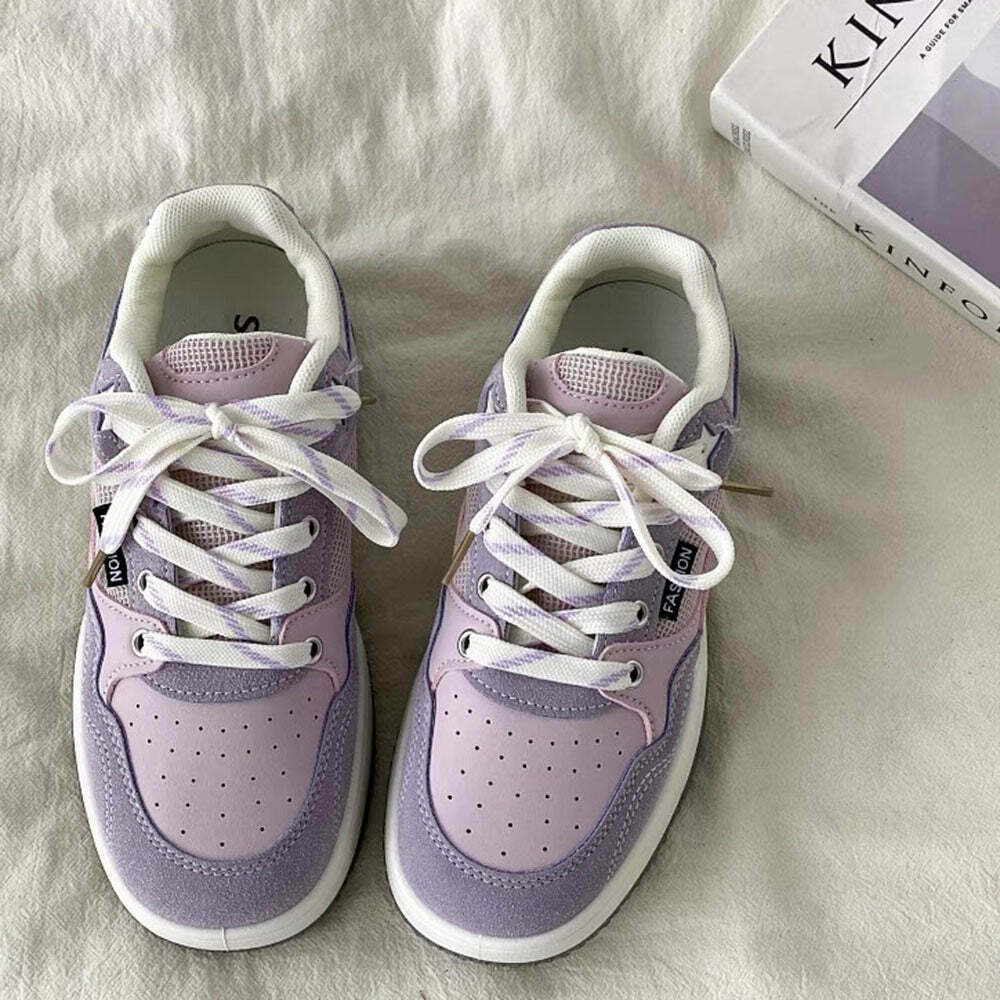 Milky Way Star Sneakers: Trendy Y2K Fashion Footwear for Grunge and Boho Styles