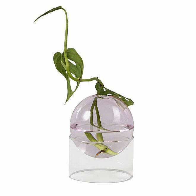 Mini Spherical Glass Vase - Trendy Y2K Fashion Decor for Stylish Home Aesthetics