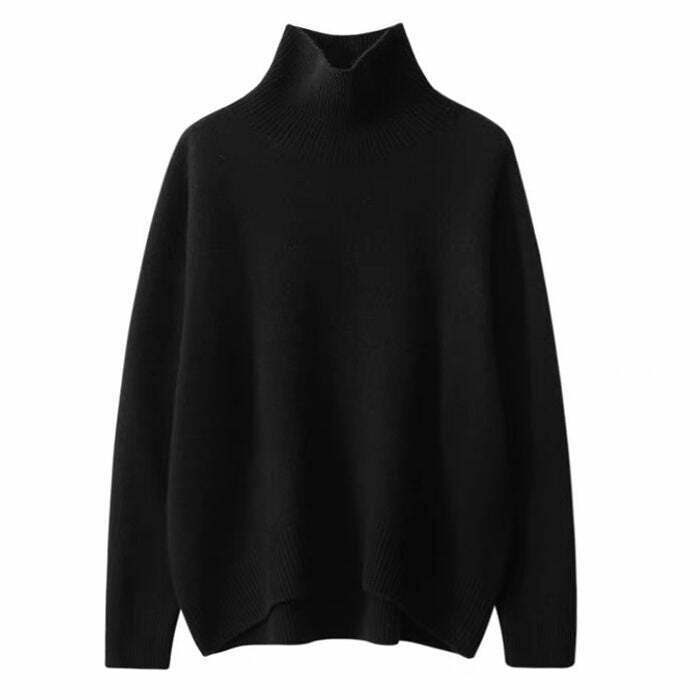 Minimalist Aesthetic Autumn Sweater - Y2K Grunge Style for Trendy Outfits