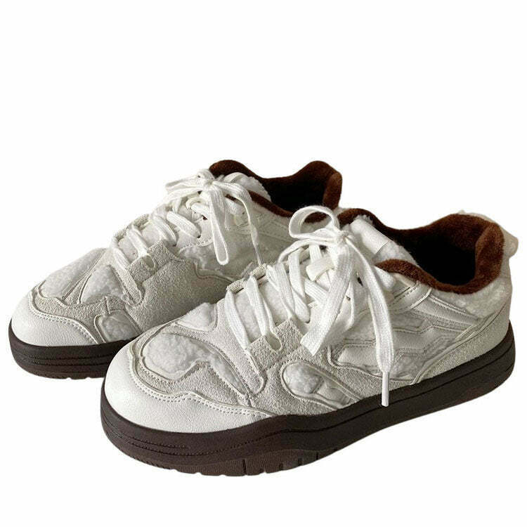 Minimalist Aesthetic Soft Sneakers for Y2K Fashion: Perfect for Grunge and K-Pop Outfits