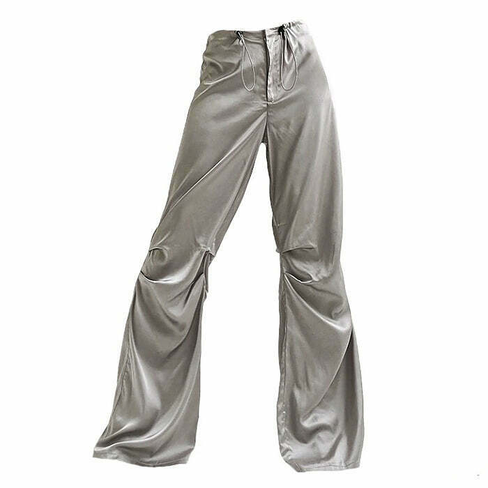 Miracle Satin Wide Pants: Trendy Y2K Style for Fashion-Forward Looks and Grunge Vibes