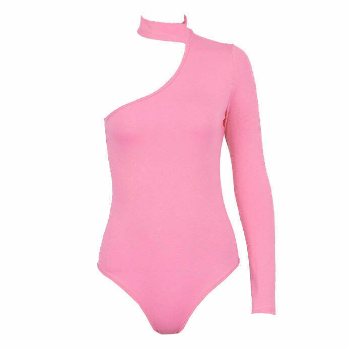 Miranda Bodysuit: Trendy Y2K Fashion for Grunge and Popstar Styles in Pink