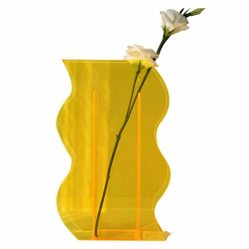 Modern Abstract Acrylic Vase - Trendy Y2K Style Home Decor for Fashion Enthusiasts